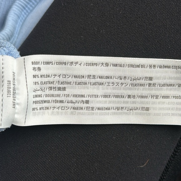 A&F Sky Blue Ribbed Bodysuit Tank - Ultra soft and stretchy - Picture 5 of 5